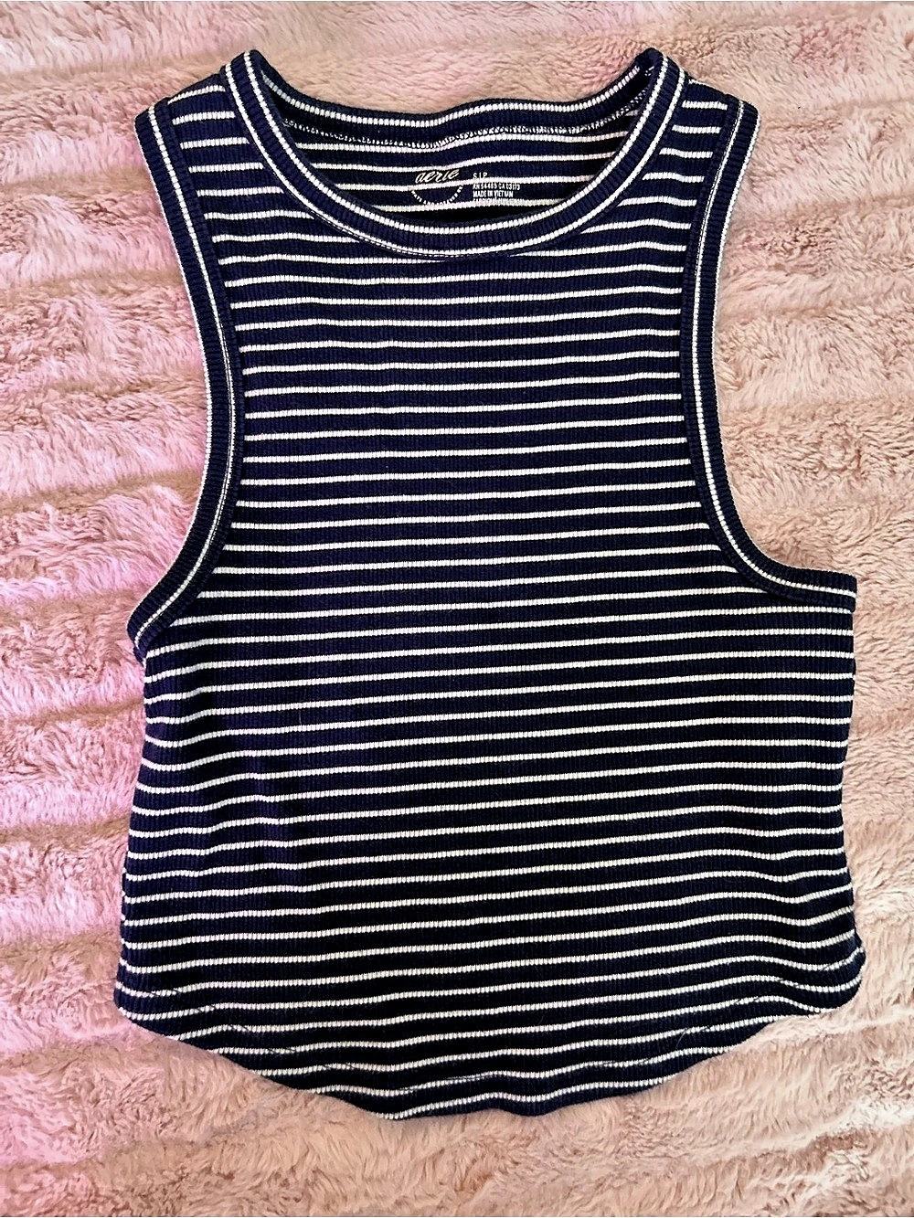 Aerie Striped Tank Top in Blue & White Size Small Like New